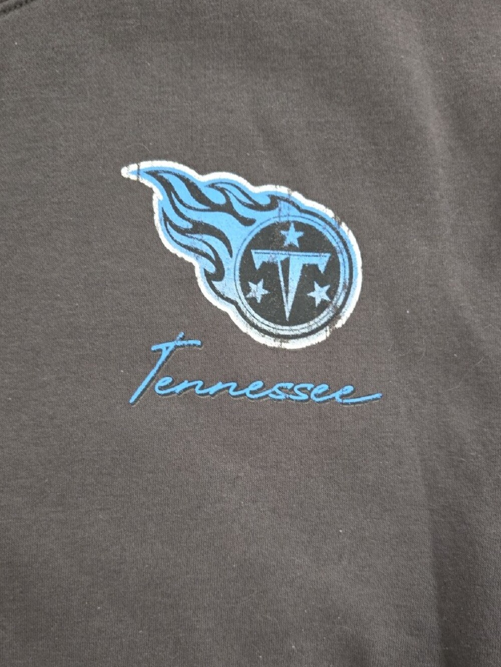 Men's Tennessee Titans Crewneck Sweatshirt - Charcoal with Blue Logo - Picture 3 of 7